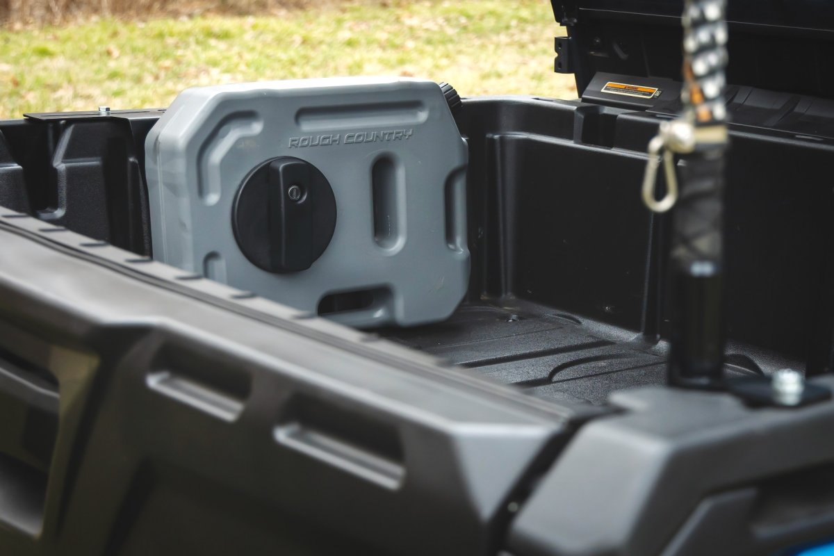 Polaris Ranger XP 1000 EPS Hunter Edition Fluid Container Bed Side Mount - Rough Country - Gloss Black - 2017+